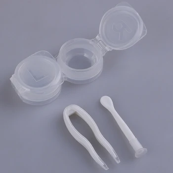 1 sæt Praktiske Usynlige Briller Box Holder Container Tilfælde Suge Opbevaring Eyecare Kit Eye Care Plast Organizer