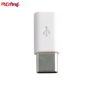 10STK USB 3.1 Type-C han til Mikro-USB 2.0-5Pin Kvindelige Data Adapter Omformer Hvid