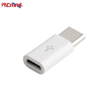10STK USB 3.1 Type-C han til Mikro-USB 2.0-5Pin Kvindelige Data Adapter Omformer Hvid