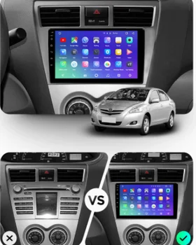 6+128G Android10 CARPLAY For Toyota Vios 2008-2013 Bil Radio Mms Video-Afspiller NavigationGPS Tilbehør Auto 2 Din-INGEN DVD
