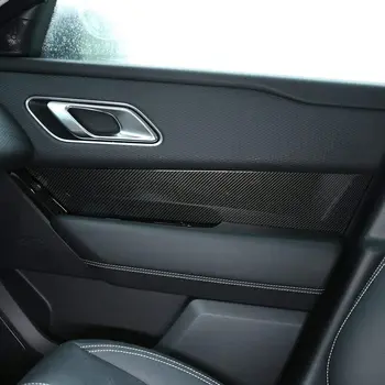 ABS Plast, kulfiber Stil Bilen Indvendig Dør Dække Trim For Land Rover Range Rover Velar 2017 2018