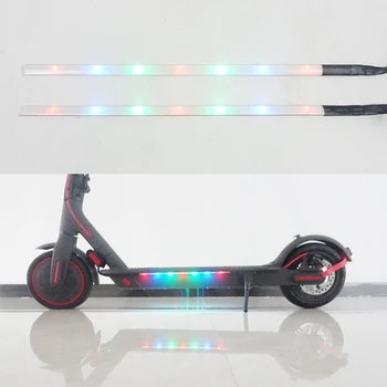 Holdbar Sammenklappelig LED Strip Light Bar for Xiaomi Mijia M365 El-Scooter Nat Cykling Dekorative Lys Cykling Dele