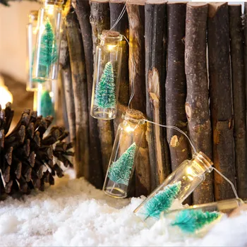 Jul, der Ønsker Flaske juletræ Lampe String Julepynt til Hjem julelys Ornamenter Home Decor Jul