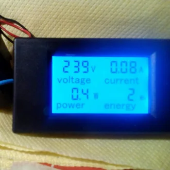 LCD-4I1 100A Spænding Strøm Aktiv Power Energy Meter Blå Baggrundsbelysning Panel Voltmeter Amperemeter Kwh 80-260V 50/60HZ Split CT