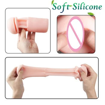 Mandlige automatisk masturbator cup realistisk spidsen af tungen og munden, vagina pocket pussy blowjobs vibrerende stroker ' sex legetøj for manden