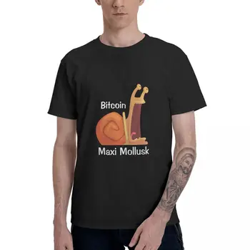 Maxi Bitcoin Mollusk T-Shirt Graphic Tee Mænd ' s Basic kortærmet T-Shirt Sjove Toppe