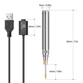 Mini-USB-Spænding, Justerbar loddekolbe Trådløse Genopladelige loddekolbe Bærbare loddekolbe med Svejsning Værktøjer