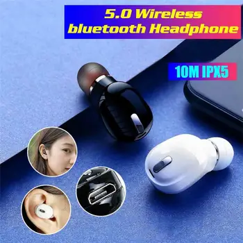 Mini Usynlige Tur Trådløse Hovedtelefoner støjreducerende Bluetooth-kompatible Hovedtelefoner Håndfri Stereo Headset TWS Med Mic