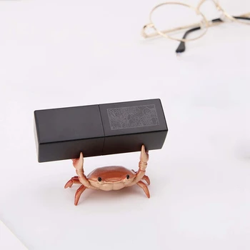 Ny Japansk Kreative Søde Krabbe Pen Indehaveren Vægtløftning Krabber Kuglepensholder Beslag Storage Rack Gave Papirvarer