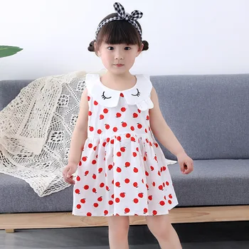 Nye Sommer Pige Tøj Koreanske Prinsesse Kjole Baby 0-4 År Baby Kjole Barn Bomuld Kjole, Blomst Pige Kjoler Casual Kids Kjole