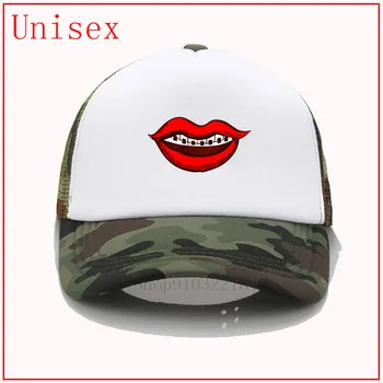 Red Munden Braser Tænder herre baseball hatte trump hætte til kvinder hip hop hatte til mænd black hat bling hatte til kvinder hat kvinder