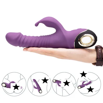 Roterende Rabbit Vibrator G Spot Dildo Vibrator til Kvinder med 5 Stærke 360 Roterende Vibrationer Tilstande,Klitoris Vibrator Sex Legetøj