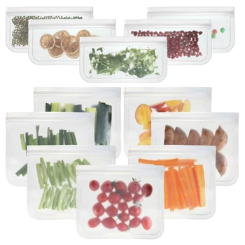 Silikone opbevaring af fødevarer container lækagesikker beholder genanvendelige fryse pose selvlukkende silikone taske konservering af fødevarer taske