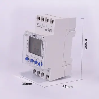 SINOTIMER TM612 kontaktur 24h På Store 2-kanal-LCD-Display Med To relæudgange 220V kontaktur