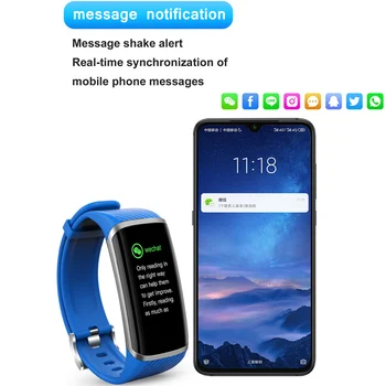 Smart fitness armbånd mand kvinde puls, blodtryk fitness tracker for Android, IOS brugerdefineret baggrund smart ur