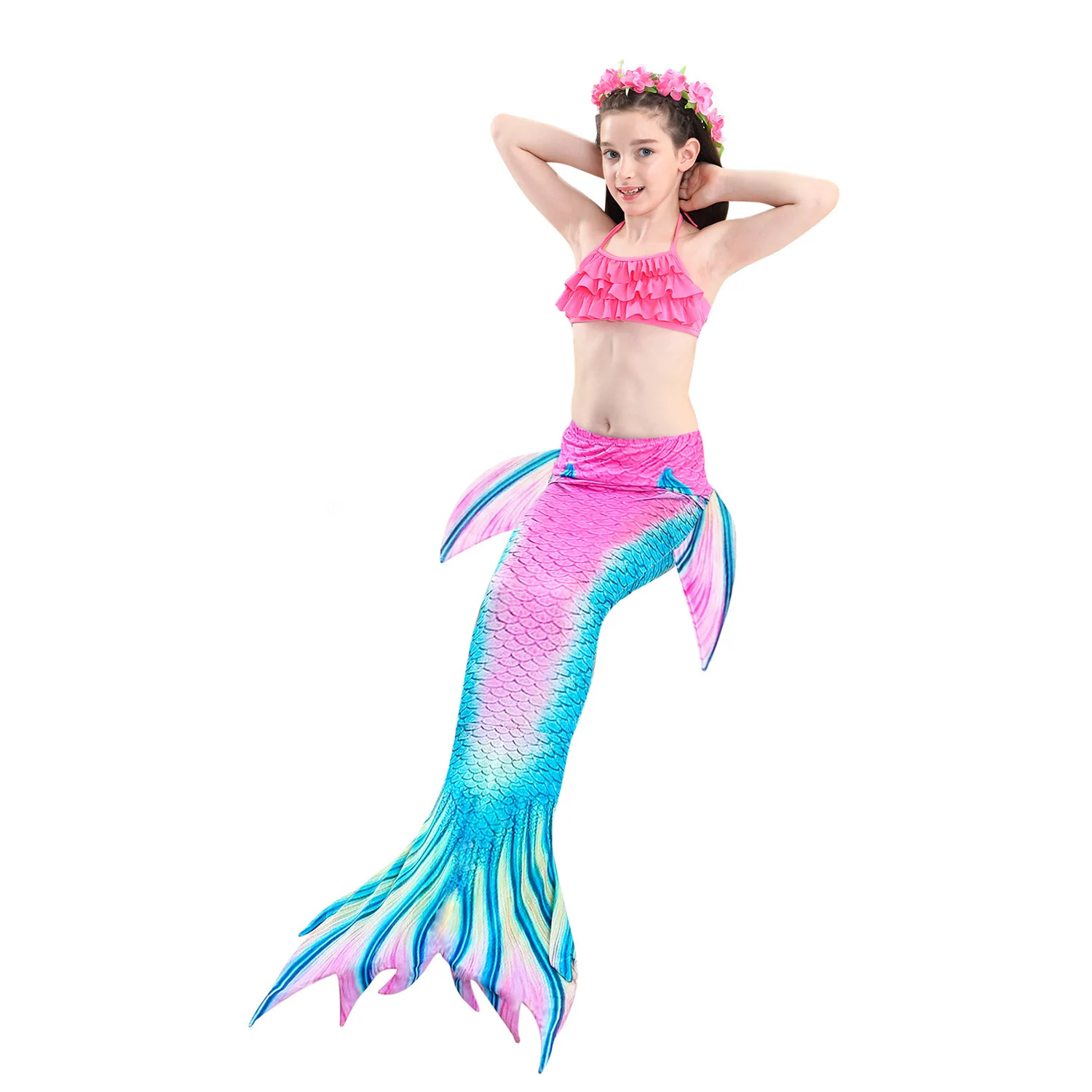 Tilbud 2021 piger swimmable havfrue hale prinsesse kjole kids ferie havfrue kostume til cosplay badedragt fødselsdag børn strand tøj \ andre Bidsted.dk