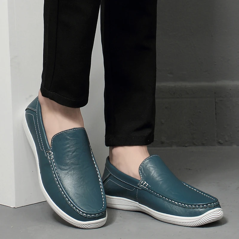 Tilbud Italiensk mode loafers for herre sko i stor størrelse 37-45 mand sko læder mænd kjole loafers man slip på * \ Mænds Sko > Bidsted.dk
