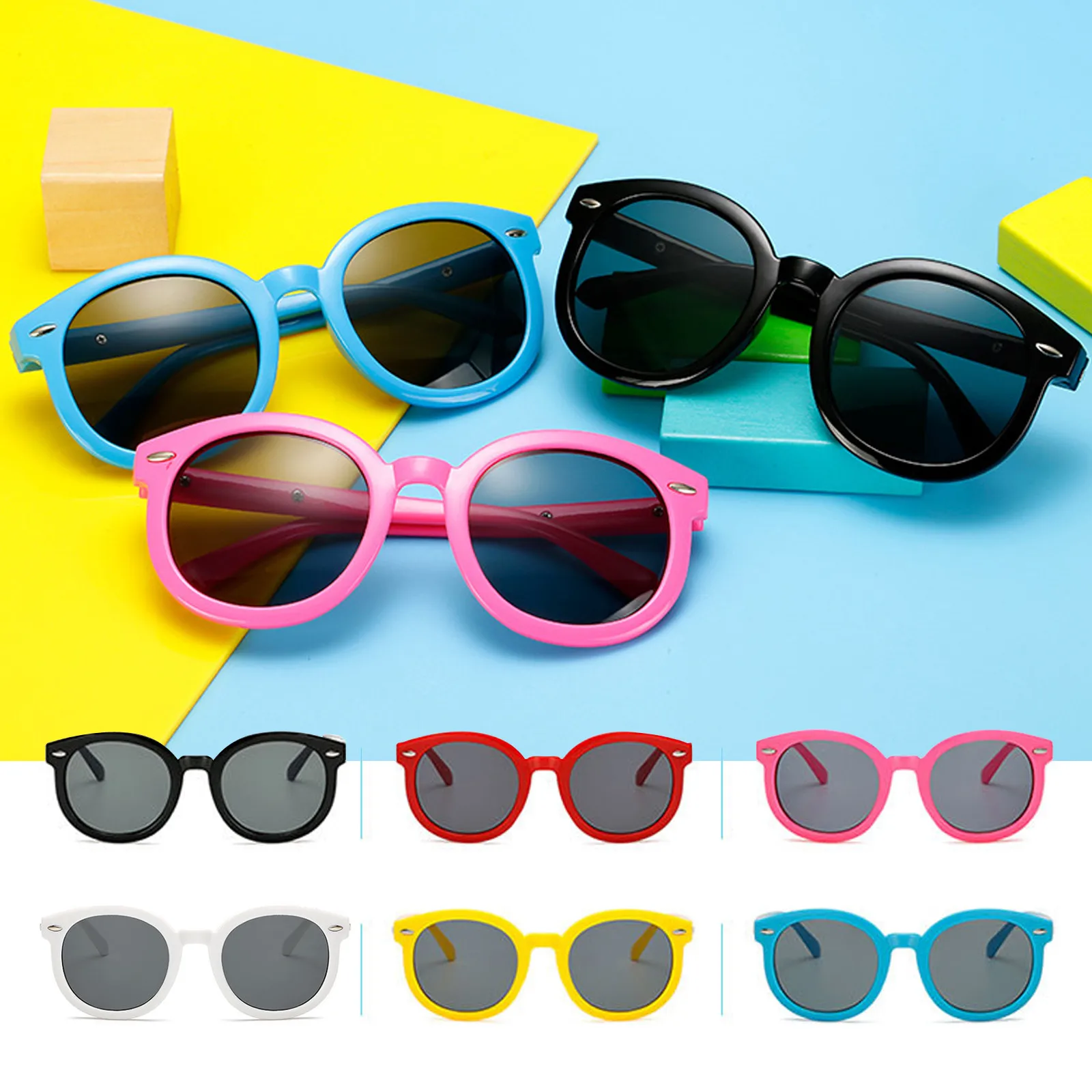 Tilbud Runde solbriller kvinder brand designer vintage sol briller koreansk stil shades brillerne uv-beskyttelse \ Tøj Tilbehør > Bidsted.dk
