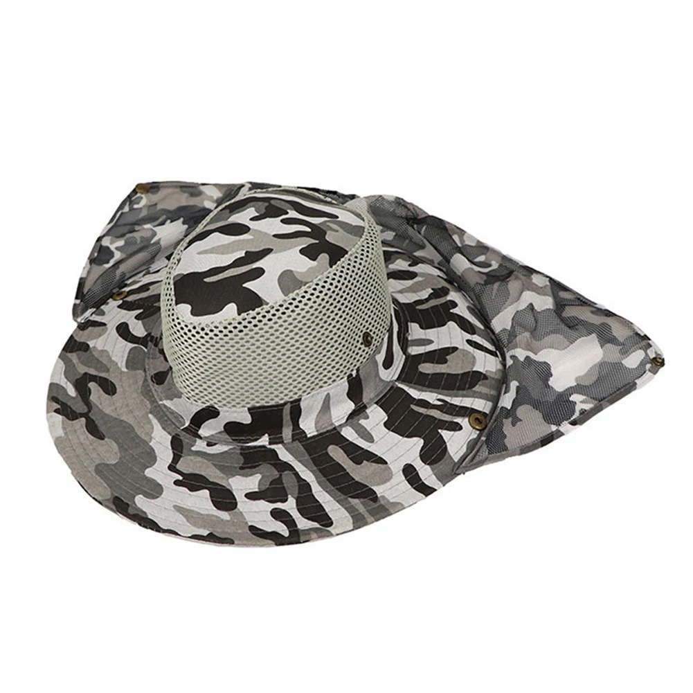Tilbud Udendørs fiskeri hat wide brim hurtig tør camouflage hat uv-beskyttelse solsejl unisex caps \ > Bidsted.dk