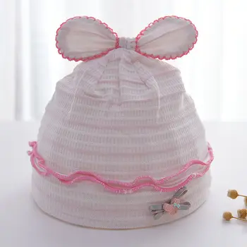 0-3 måneder Søde Børn Sun Hat til Nyfødte Baby Girl Prinsesse Hatte Børn Turban Spædbarn Cap Bonnet Spand Caps Kvindelige Beanie