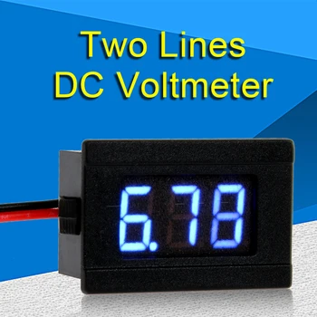 0.36 tommer LED Digital Voltmeter DC-4.5-30V To Line-Volt Meter