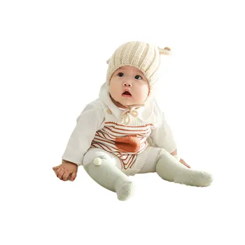 0-3T Nyfødte Baby Kid ' s Solid Farve Sokker med Pompom Dekorationer, Non-Slip Silikone Sål-Gulvtæppe Strømper til Efterår og Vinter