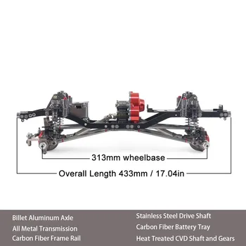 1/10 RC Crawler Metal Chassis Kit 313mm 12.3