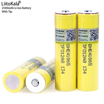 1-10STK Liitokala HE4 2500mAh Li-lon 18650 Batteri 3,7 V Power Genopladelige batterier Max afladningsstrøm 20A med Tip
