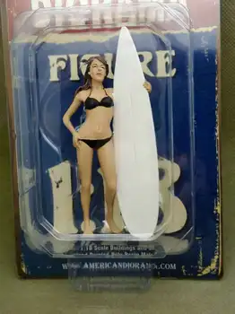 1:18 Amerikanske Diorama Kamp scene handling dukke ferie svømning, surfing, skateboard bikini skønhed 77439 scene action figur