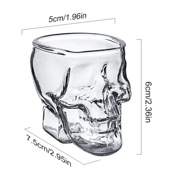 1/2/6PCS Nyhed Glas Kop Dekorative Kranium Formet Klart Glas, Kop Kraniet Skelet Whisky Bar Vin Glas Halloween Drinkware