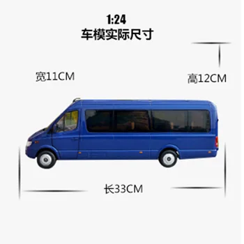 1:24 Skala, Trykstøbt Legering Yangtze-EV Yisheng Kommerciel Bus, Passager, Bil, Van Model Børn Fan Gave Metal Køretøj Drenge Toy Vis