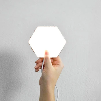 1/3/5pcs Kreative Sekskantet LED Quantum Lampe Modularisering Touch-følsomme Nat Lamper Hjem Væggen Dekorative Lys