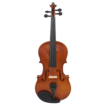 1/4 Violin Naturlige Acoustic Solid Wood Spruce Flamme Ahorn Finer Violin Violin med Sagen Colophonium Bue Strenge Skulder Resten