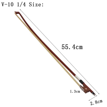 1/4 Violin Naturlige Acoustic Solid Wood Spruce Flamme Ahorn Finer Violin Violin med Sagen Colophonium Bue Strenge Skulder Resten
