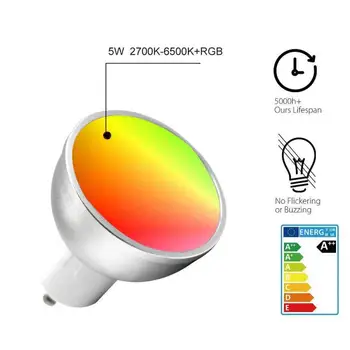 1-5 Stykke 5W WiFi Smart Pære LED-Lampe Cup RGB+CW Dæmpbar Støtte Amazon ECHO/Google Startside Remote Voice Kontrol-Led-Lampe GU10