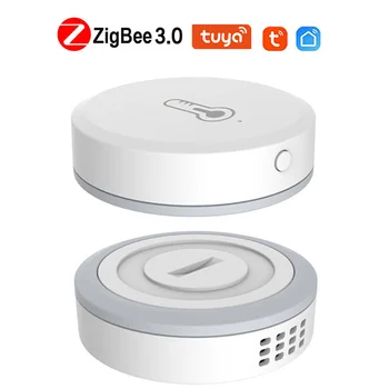 1/5Pcs ZigBee 3.0 Temperatur Sensor, Detektor Luftfugtighed Tuya Smart Liv APP Real-time kontrol Smart Home For Alexa, Google Startside