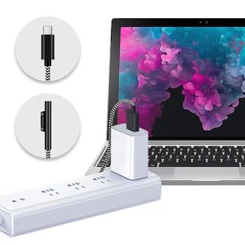 1,8 m Tablet Oplader Kabel USB Type-C-Strømforsyning Oplader Adapter 15V PD 3A Hurtig Opladning Kabel til Microsoft Surface Pro4 5 6 7