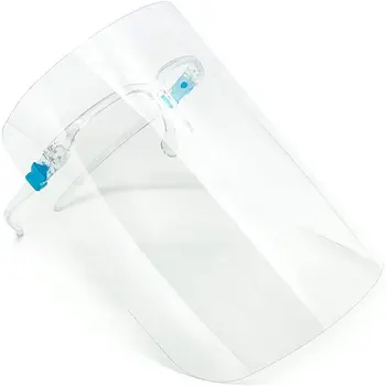 1 box Fuld ansigtsskærm briller ramme beskyttende maske bære briller anti-dug anti-splash maske Face mask