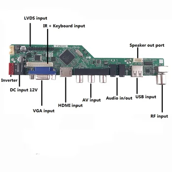 1 CCFL-lamper USB-LCD-LED VGA AV-AUDIO-TV Controller Board DIY kit For 17,0