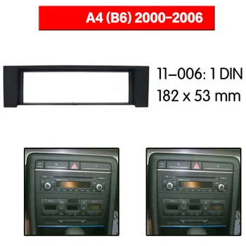 1 Din Bil Stereo Radio Fascia Panel Plade Ramme Adapter til A4 B6 2000-2006 Bil Interiør Trim