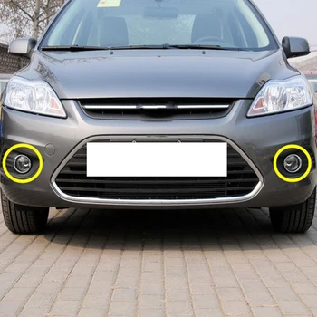 1 Par ABS Chrome Front Tåge Lys Lampe Dække Trim For Ford Focus 09-12