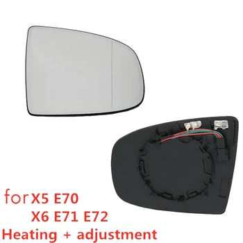 1 Par Car Rear View Mirror Side, Dør, Spejl Glas, Opvarmet + Justering for-BMW X5 E70 X6 E71, E72 2007-51167174981