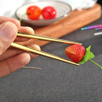 1 Par Spisepinde, Non-Slip Kinesiske Rustfrit Stål Genanvendelige Metal Spisepinde til Sushi Hashi Mad Pinde Service Køkken Værktøj