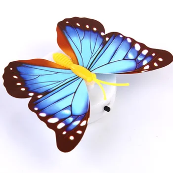 1 PC Butterfly Toy Lys Tilfældig Farve Farverige Sommerfugl LED Lys 3D wallsticker Toy Til Hjemmet Indretning