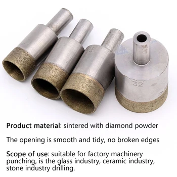 1 stk 10 mm Skaft Sintrede Diamant Core Drill Bits 46-86 Lige hulsav Bænk Bor til Glas Keramiske Sten, Marmor Jade Plast
