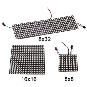 1 Stk 16x16 Pixel WS2812B LED Heatsink Chip Digital Individuelt Adresserbar LED-Modul Panel Fleksibel DIY lystavle dc 5 v