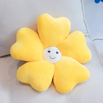 1 stk 50/60CM Bløde Søde Sofa Blomster Pude med Fyld Smil Følelser Ansigt Blomster Form Stol, Hynde til Pige Kontor Indretning Gave