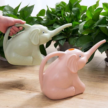 1 Stk Dejlige Elefant Vandkande Indre Gårdhave Græsplæne Havearbejde Plante Udendørs Søde Tegneserie Plast Vanding Pot