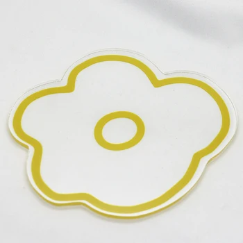1 STK Gennemsigtig Cup Pad Søde Blomst Acryl Coastere Kreative Praktisk Holdbar Tabel Mat varmeandig Dækkeserviet Indretning