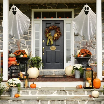 1 stk Hvid Hængende Ghost Halloowen Dekoration Indendørs Udendørs Spøgelse Part Ornament Vedhæng Rekvisitter Halloween Bar Home Decor